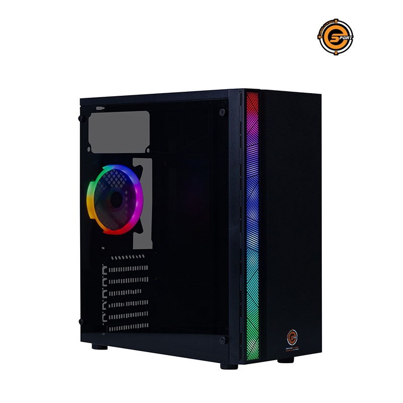 Neolution E-Sport Arrow V2 Gaming Case เคสเกมมิ่ง มาพร้อมพัดลมไฟ RGB ขนาด 12CM. 1 ตัว รับประกันศูนย์