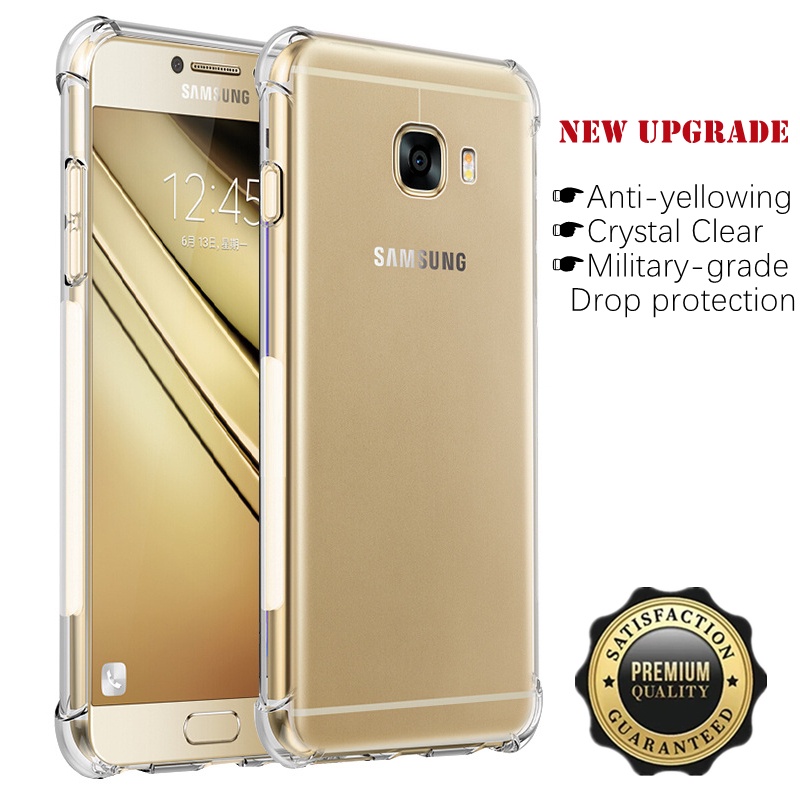 สําหรับ Samsung Galaxy C9 Pro 6.0 นิ้ว SM-C9000 C900F C9008 C900Y ยืดหยุ่นซิลิโคนเหลวใส Anti-Yellowi