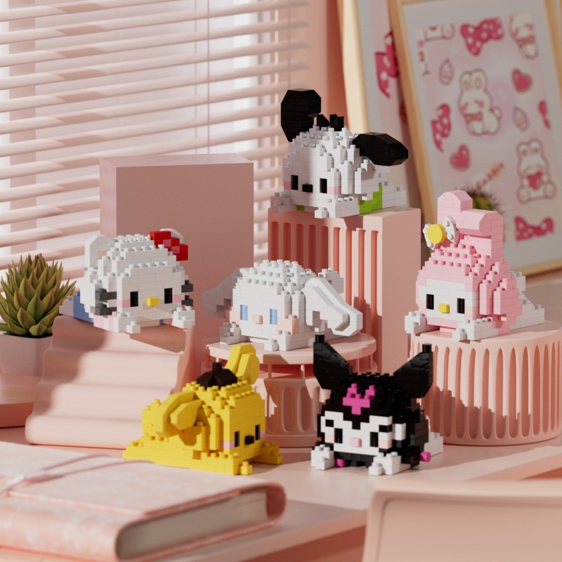 ของเล่นเด็ก การ์ตูนตุ๊กตา,ไมโครบล็อกบล็อกประกอบของเล่น,ของขวัญสำหรับเด็ก