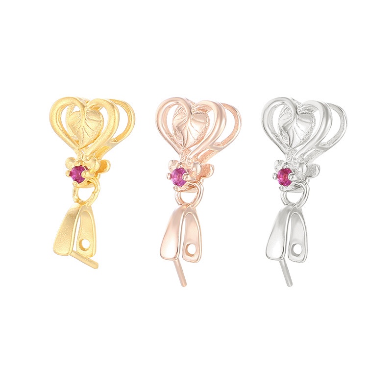 ที่ห้อยจี้┇จี้เงินแท้925หัวเข็มขัดหัวจี้หยกหญิงหัวเข็มขัดชุบ18พันหัวเข็มขัดทองจี้หยกหัวเข็มขัดเงินหั