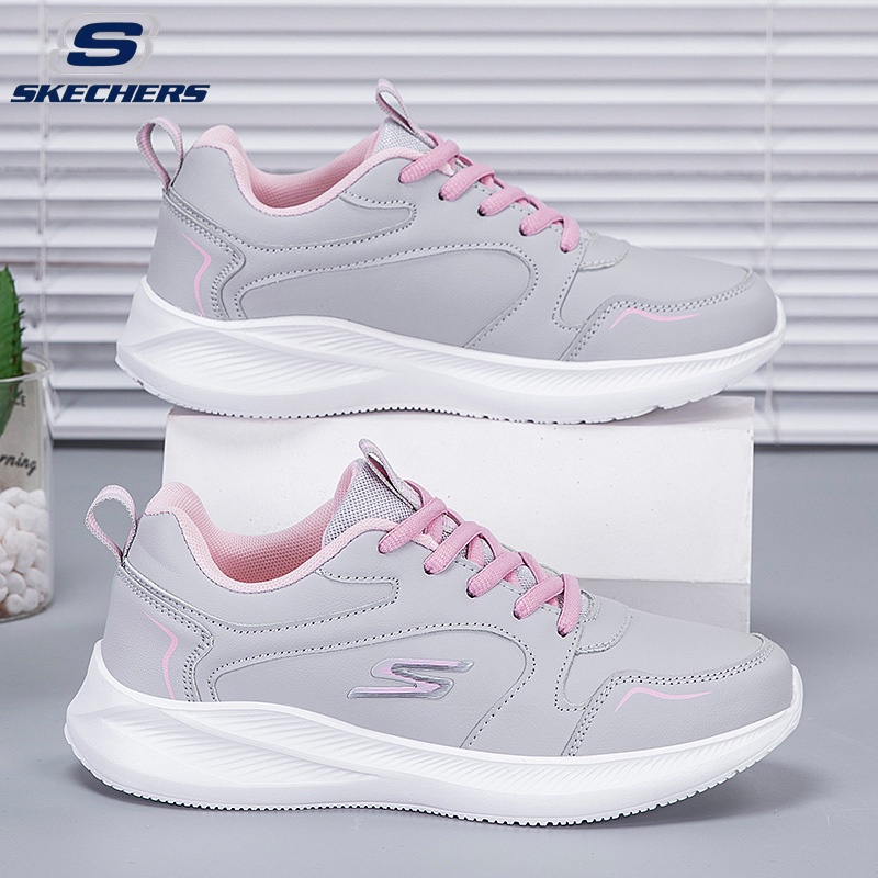 Skechers_ ใหม่ รองเท้าลําลอง หนังวัวแท้ กันน้ํา แบบผูกเชือก น้ําหนักเบาพิเศษ สําหรับผู้หญิง
