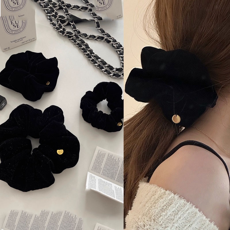 ยางมัดผมหางม้า สีดํา สําหรับเด็กผู้หญิง จํานวน 1 ชิ้น