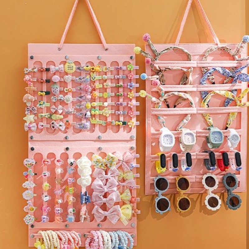 COD ที่แขวน ติดผนัง โบว์แขวนผม ที่แขวนจัดเก็บกิ๊บติดผม กระเป๋าเครื่องประดับ ขนาดใหญ่ ประหยัดพื้นที่ - รูปที่ 7