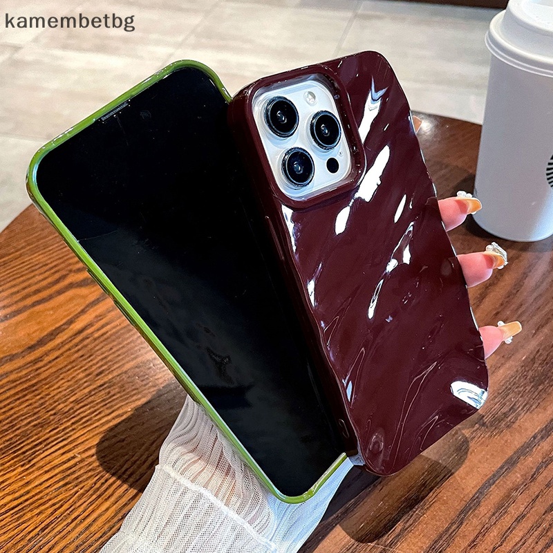 Kamembetbg เคสโทรศัพท์มือถือแบบใส สองชั้น ลายคลื่น 3D สําหรับ IPhone 14 13 12 11 Pro Max XS X XR 8 7 Plus