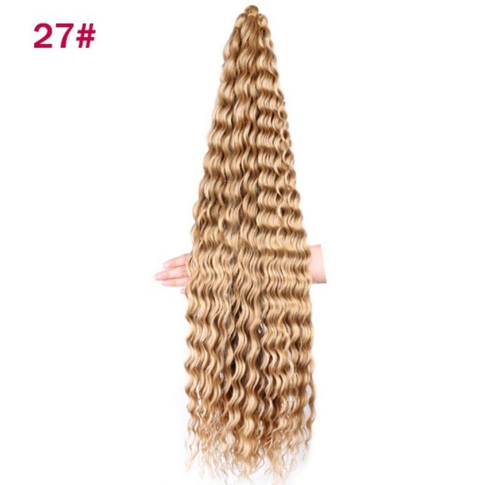 Adamesuo ลึก Twist ถักผม, Freetress Afro Curls สังเคราะห์โครเชต์ผม, DIY ยาวน้ําคลื่นหยิกโครเชต์ Braiding Hair Extensions อเมริกัน ราคา ถูกที่สุด ดีลบีเคเค แกลเลอรีภาพที่ 9