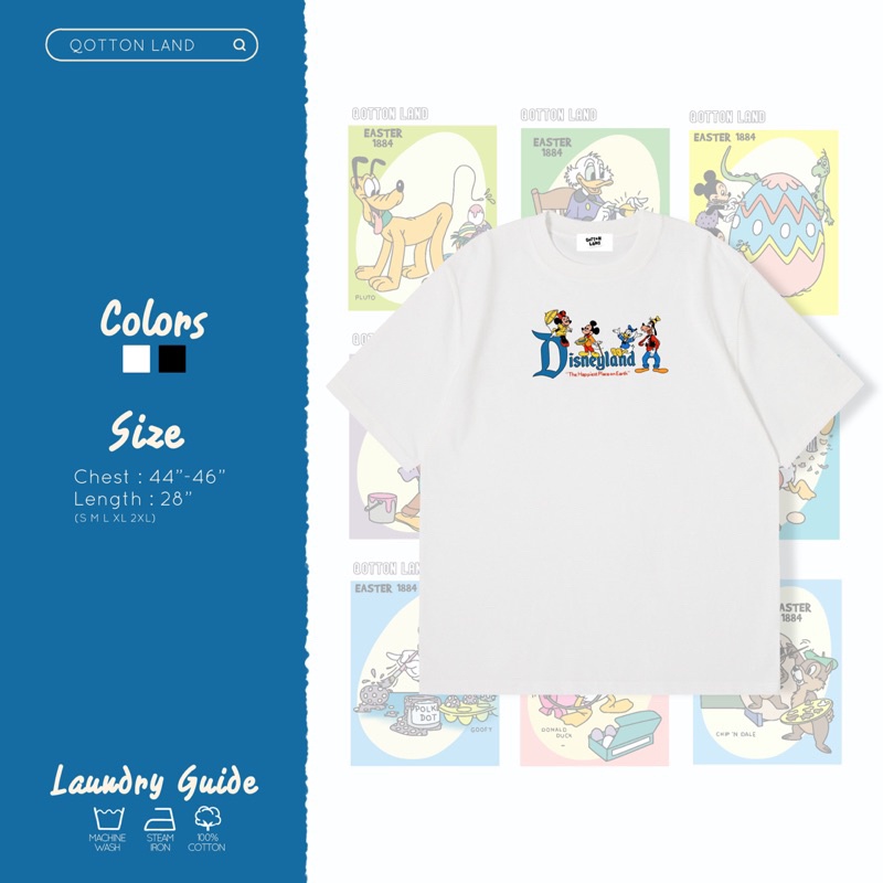 มีหลายสี เสื้อโอเวอร์ไซต์Qotton Land ลายดิสนี่🧸