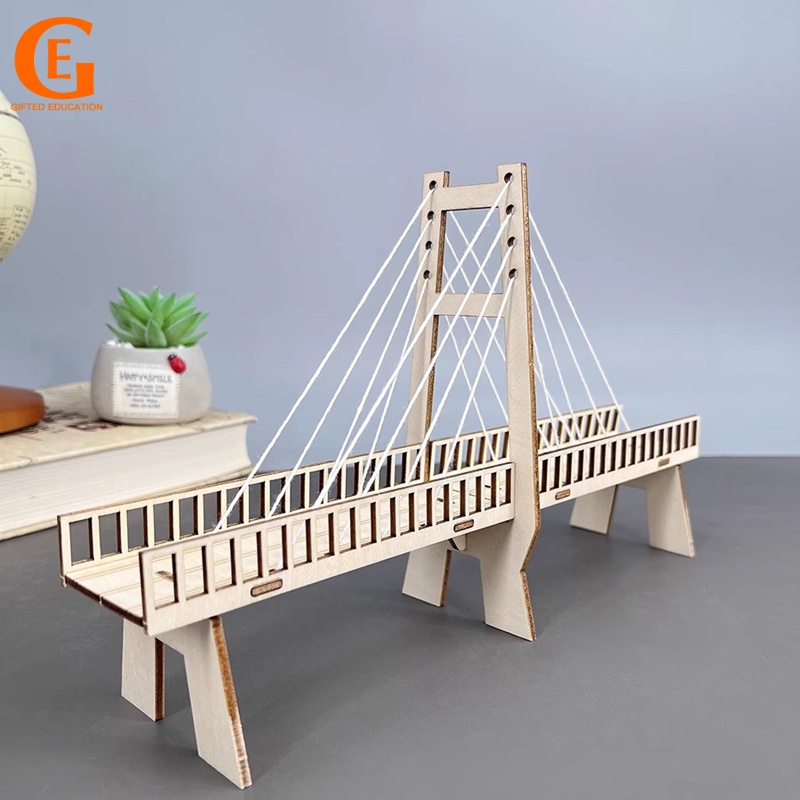 ของเล่นโมเดลสะพานสาย เพื่อการเรียนรู้วิทยาศาสตร์ DIY สําหรับเด็ก