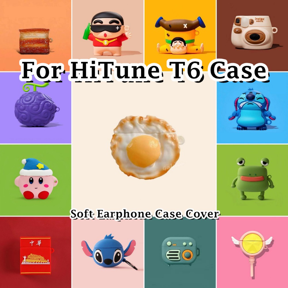 พร้อมส่ง! นําไปใช้กับ HiTune T6 เคส Case เคสหูฟัง สไตล์การ์ตูนตลก ซิลิโคนนุ่ม เคส เคสหูฟัง NO.2