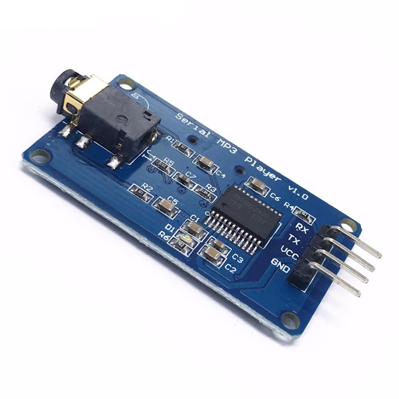 YX5300 UART TTL Serial Control MP3 เครื่องเล่นเพลงโมดูลรองรับ MP3 / WAV Micro SD /SDHC การ์ดสําหรับ 