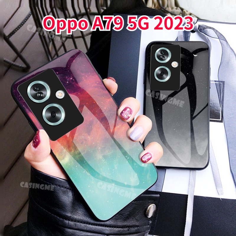 เคสโทรศัพท์มือถือกระจกนิรภัย แบบแข็ง กันกระแทก สําหรับ Oppo A79 5G 2023 A79 5G A79 A 79 79A 5G 2023