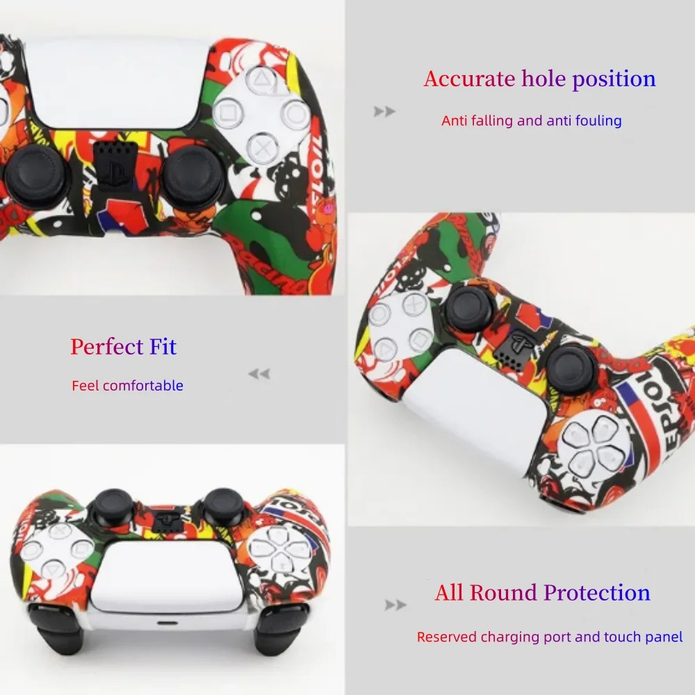 เคสซิลิโคน กันลื่น อุปกรณ์เสริม สําหรับจอยสติ๊ก Playstation 5 PS5