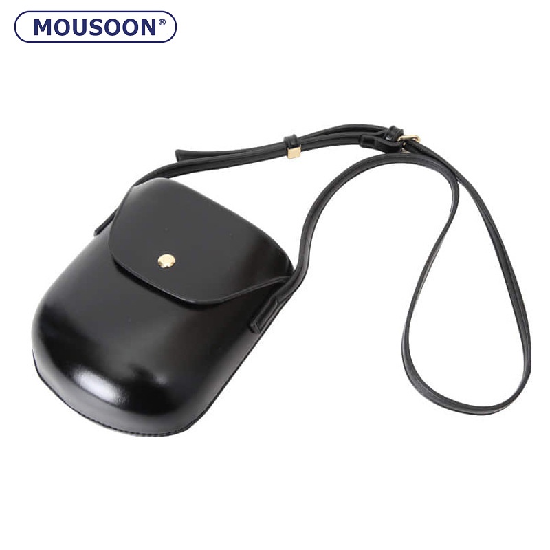 Mousoon กระเป๋าสะพายข้างสุภาพสตรี หนัง PU เรียบง่าย กระเป๋าโทรศัพท์มือถือระดับไฮเอนด์
