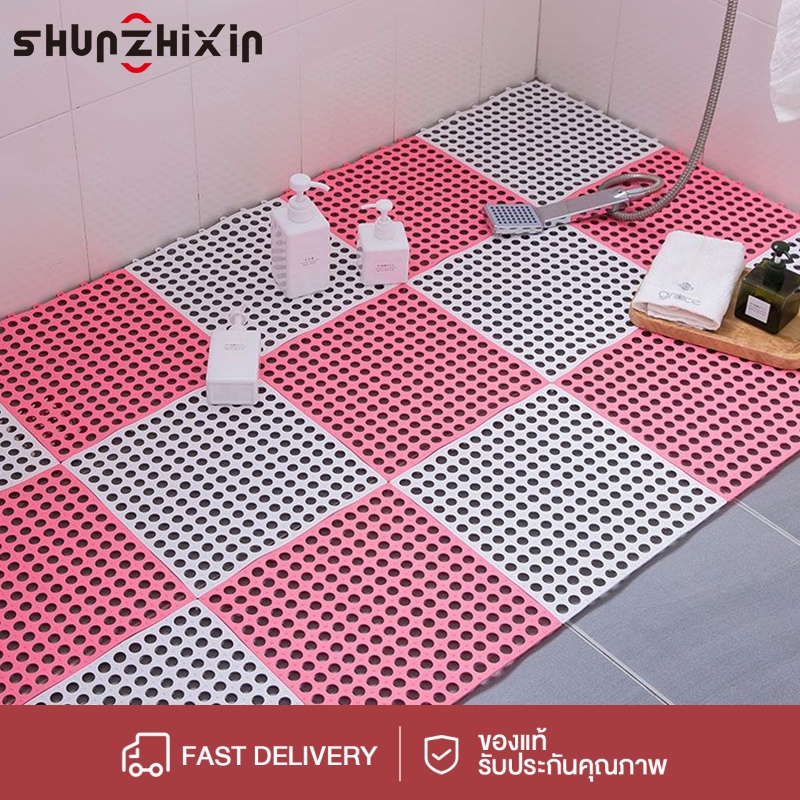 SZX แผ่นกันลื่นในห้องน้ำ พรมยางกันลื่น แผ่นยางกันลื่น แผ่นกันลื่นห้องน้ำ แผ่นปูพื้น กันลื่น ในห้องครัว ขนาด 30x30CM