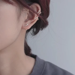 We Flower ต่างหูเม็ดเดี่ยว เงิน 925 จี้รูปดาว ประดับคริสตัล แวววาว สไตล์เกาหลี เครื่องประดับแฟชั่น สําหรับผู้หญิง และผู้ชาย
