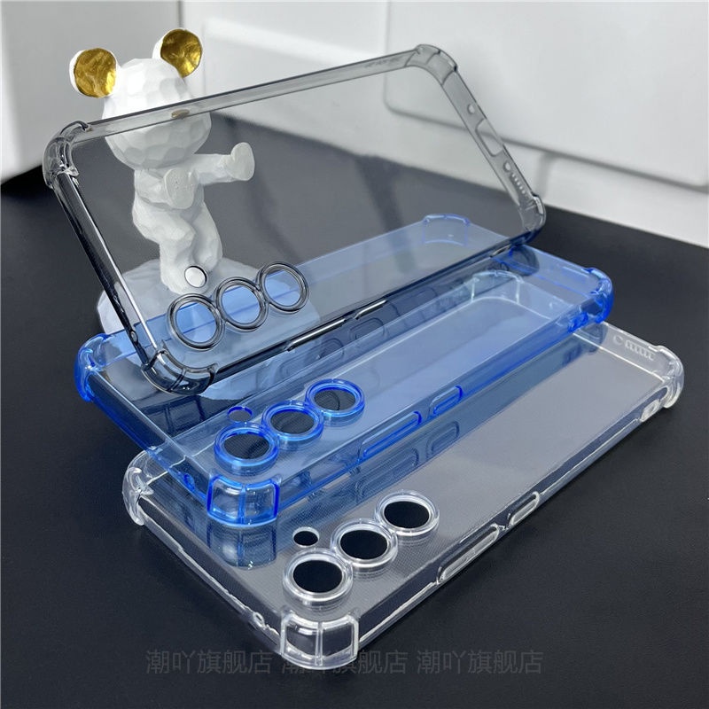 เคสโทรศัพท์ซิลิโคน TPU แบบนิ่ม กันกระแทก ป้องกันสี่มุม สําหรับ Samsung A54 A34 A24 A14