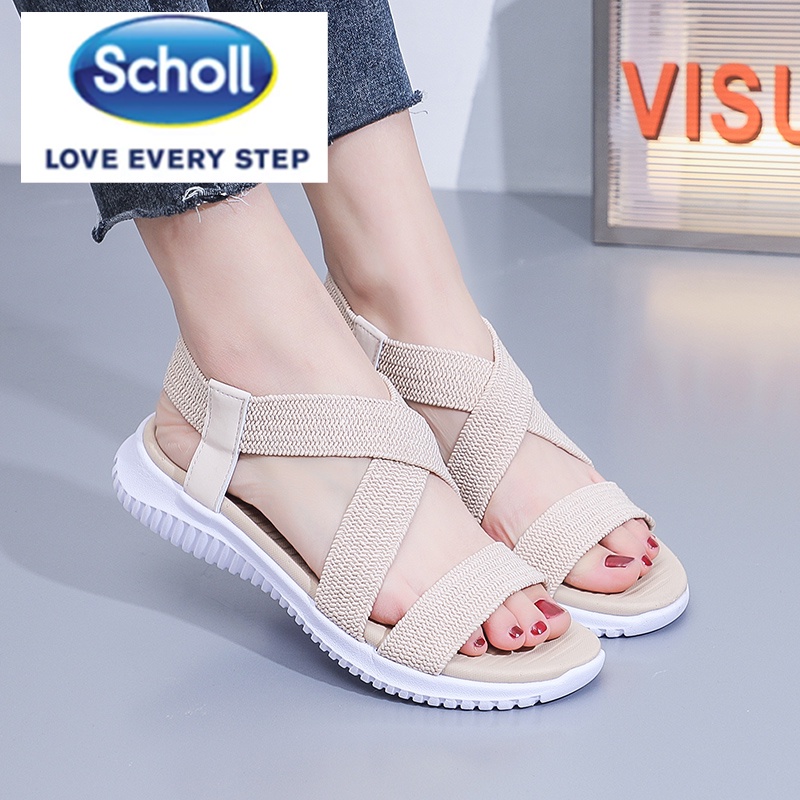 Scholl รองเท้าผู้หญิง scholl scholl scholl รองเท้าแตะชายหาดแบนผู้หญิง scholl Slides รองเท้า scholl ผ
