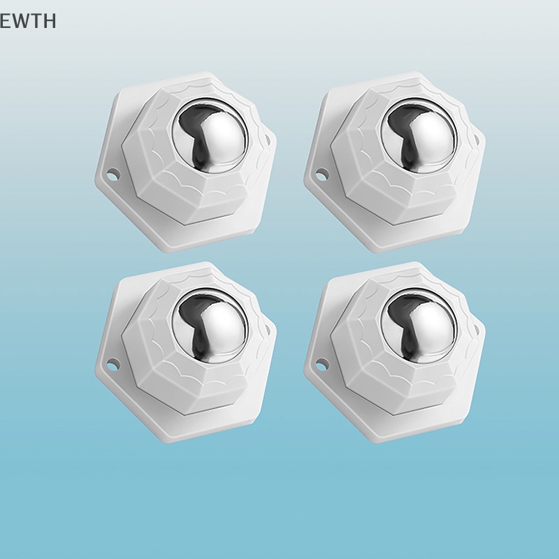 Ewth ล้อเฟอร์นิเจอร์ ขนาดเล็ก 360 องศา 1/4 ชิ้น° ล้อสเตนเลส มีกาวในตัว หมุนได้ EWTH