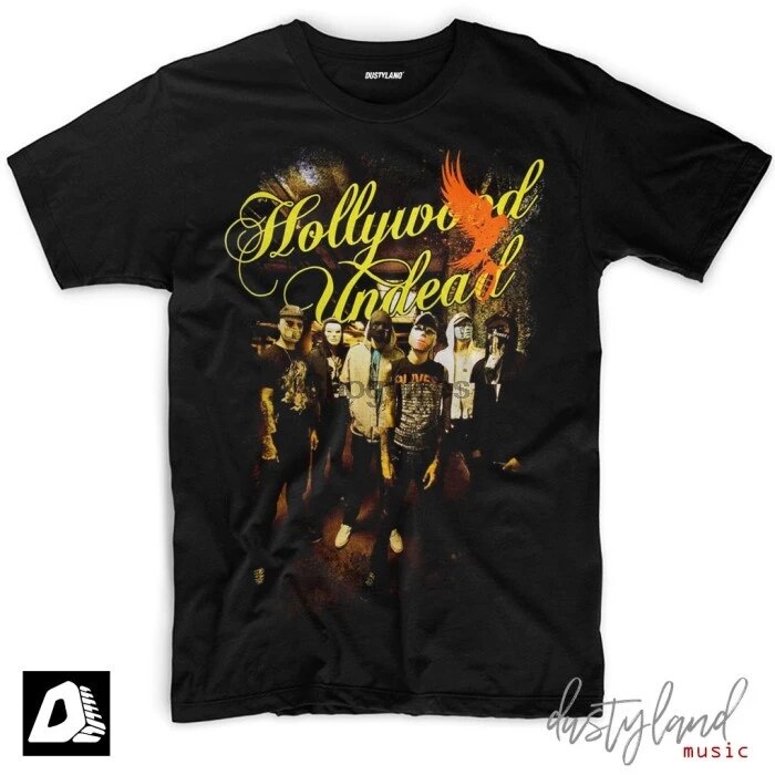 เสื้อยืดวง HOLLYWOOD UNDEAD สีเหลือง