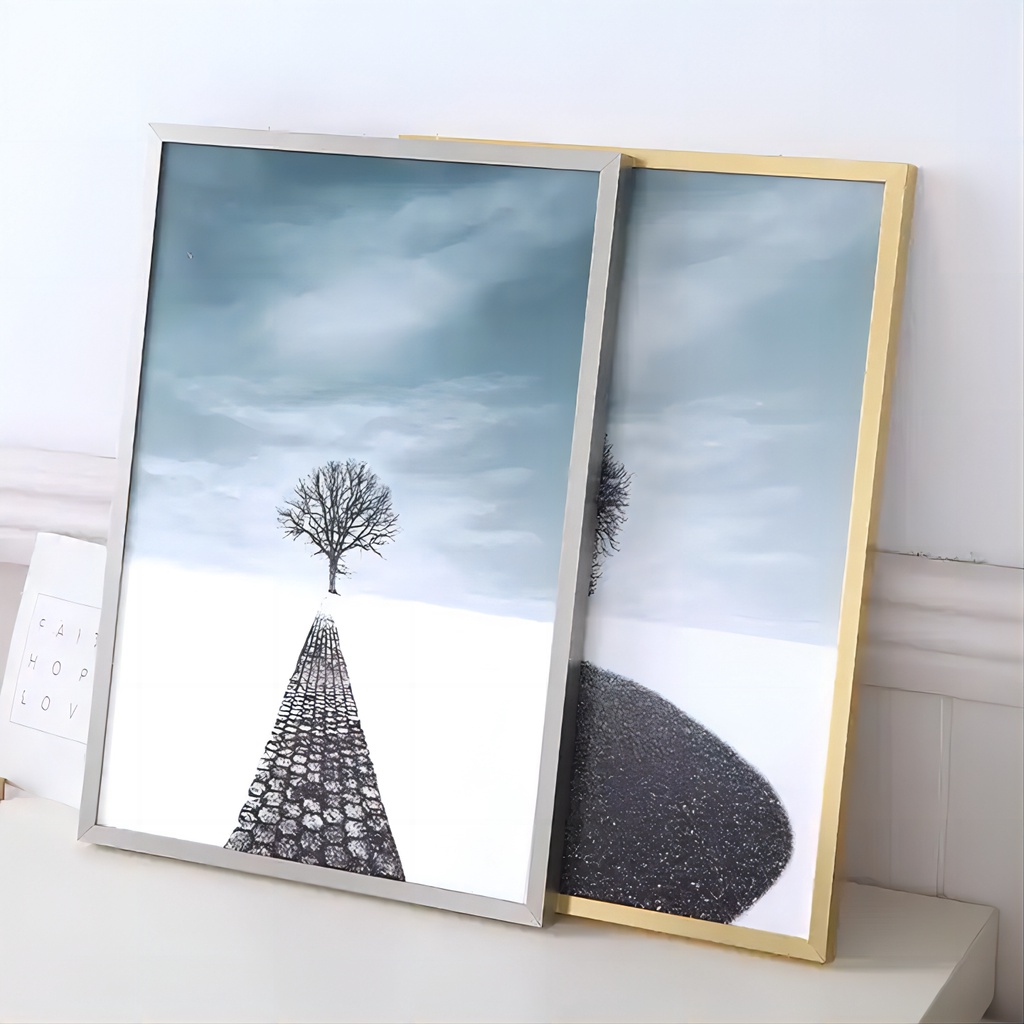 กรอบรูป A2/A3 Aluminum photo Frame luxurious aluminium Ins กรอบรูปอลูมิเนียมบางเฉียบขนาดใหญ่กรอบรูปป