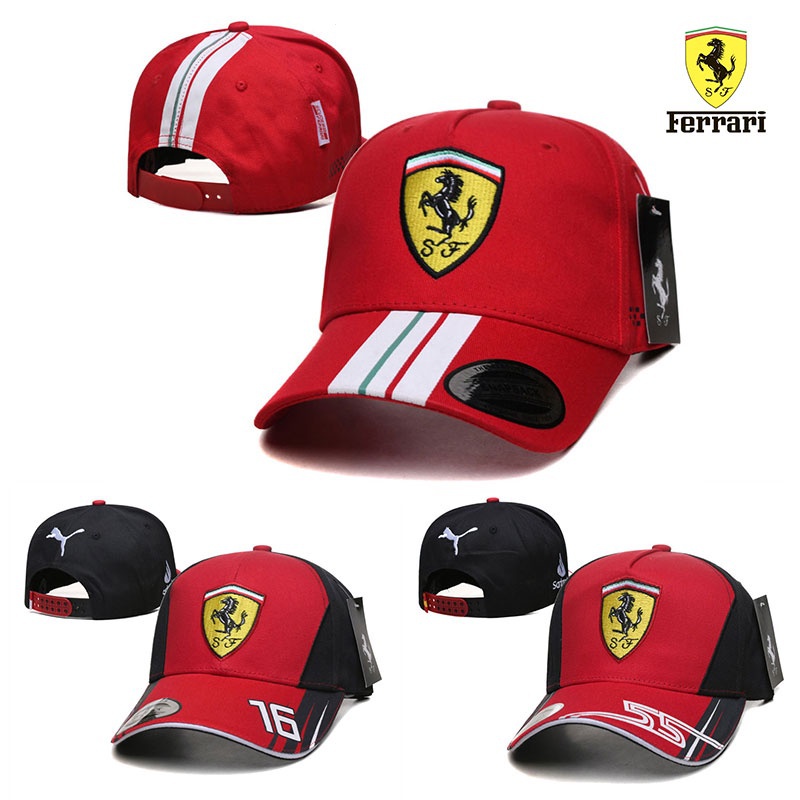 หมวกเบสบอล ลายทีม Scuderia Ferrari 2022 Charles Leclerc F1 สามารถปรับได้