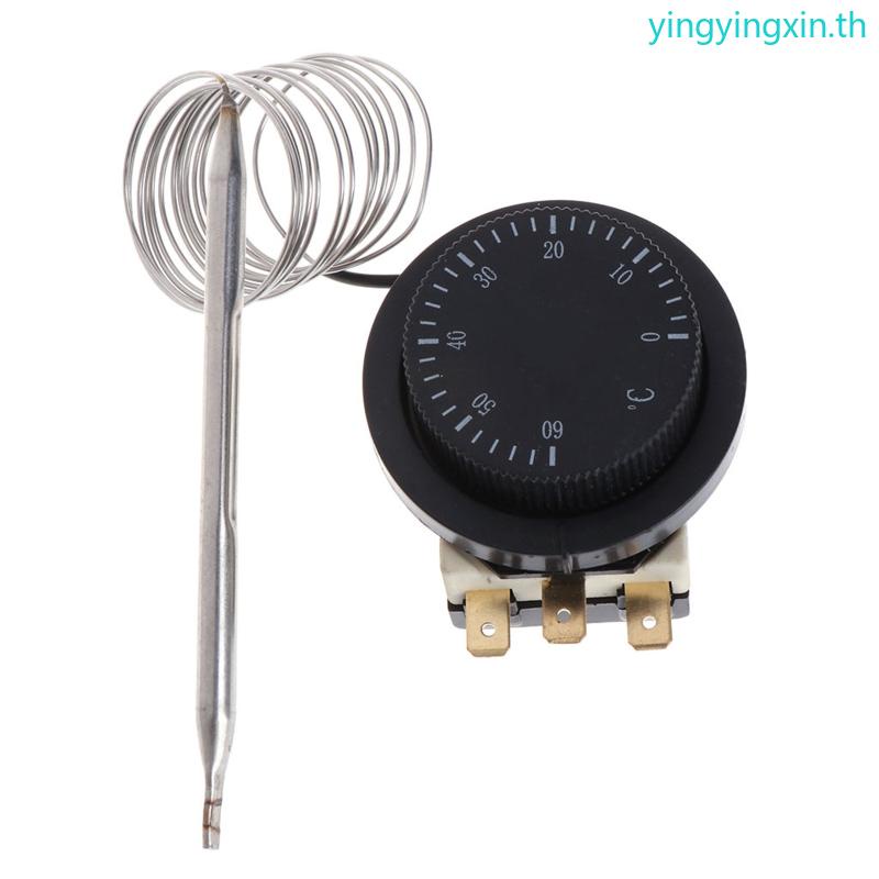 Yin ทนทาน 0-60℃ สวิตช์ควบคุมอุณหภูมิ 250V 380V 16A สําหรับเตาอบไฟฟ้า