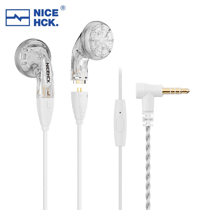 Nicehck YDX ชุดหูฟังไมโครโฟน 14.8 มม. HiFi IEM 0.78 มม. 2Pin ถอดออกได้ สําหรับเล่นเกม