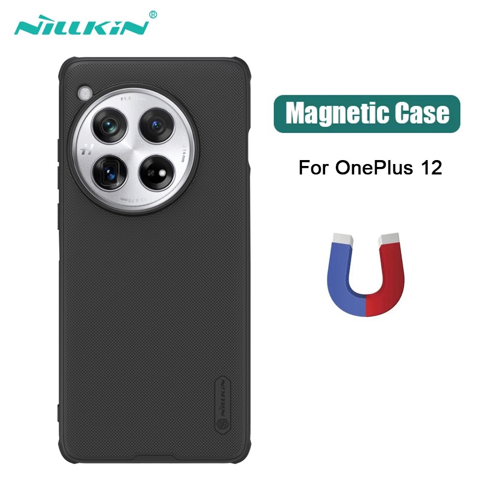 เคส สำหรับ OnePlus 12 Nillkin Frosted Shield Pro ฝาครอบแม่เหล็กเคสสำหรับ One Plus 12