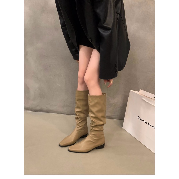 รองเท้าผู้หญิงเวอร์ชั่นเกาหลีแฟชั่นชี้นิ้วเท้าส้นหนารองเท้าแขนขนาด 35-42 - รูปที่ 3