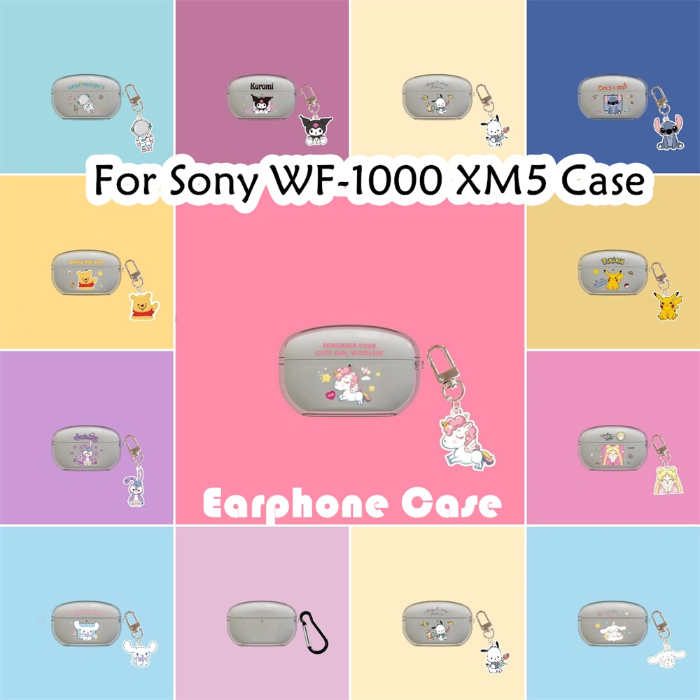พร้อมส่ง! นําไปใช้กับ Sony WF-1000 XM5 เคส Case การ์ตูนโปร่งใส  ซิลิโคนนุ่ม เคส เคสหูฟัง