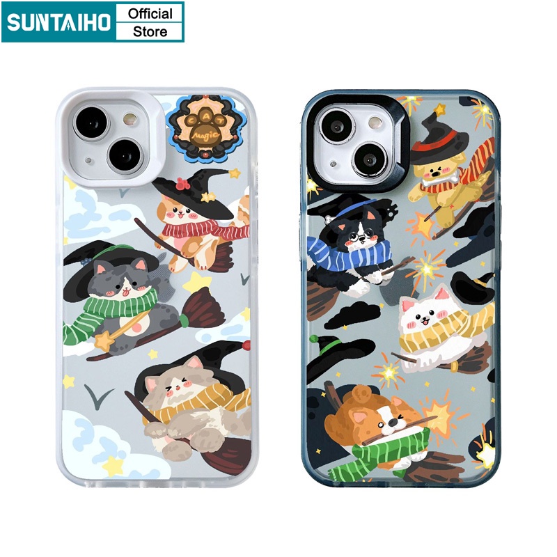 Suntaiho เคสไอโฟน เคสโทรศัพท์มือถือ ซิลิโคนนิ่ม TPU ใส กันกระแทก ลายการ์ตูนสัตว์ตลก สําหรับ Iphone 15 14 13 12 11 Pro Max IP 7 8 Plus Iphon X Xs XR Xs Max