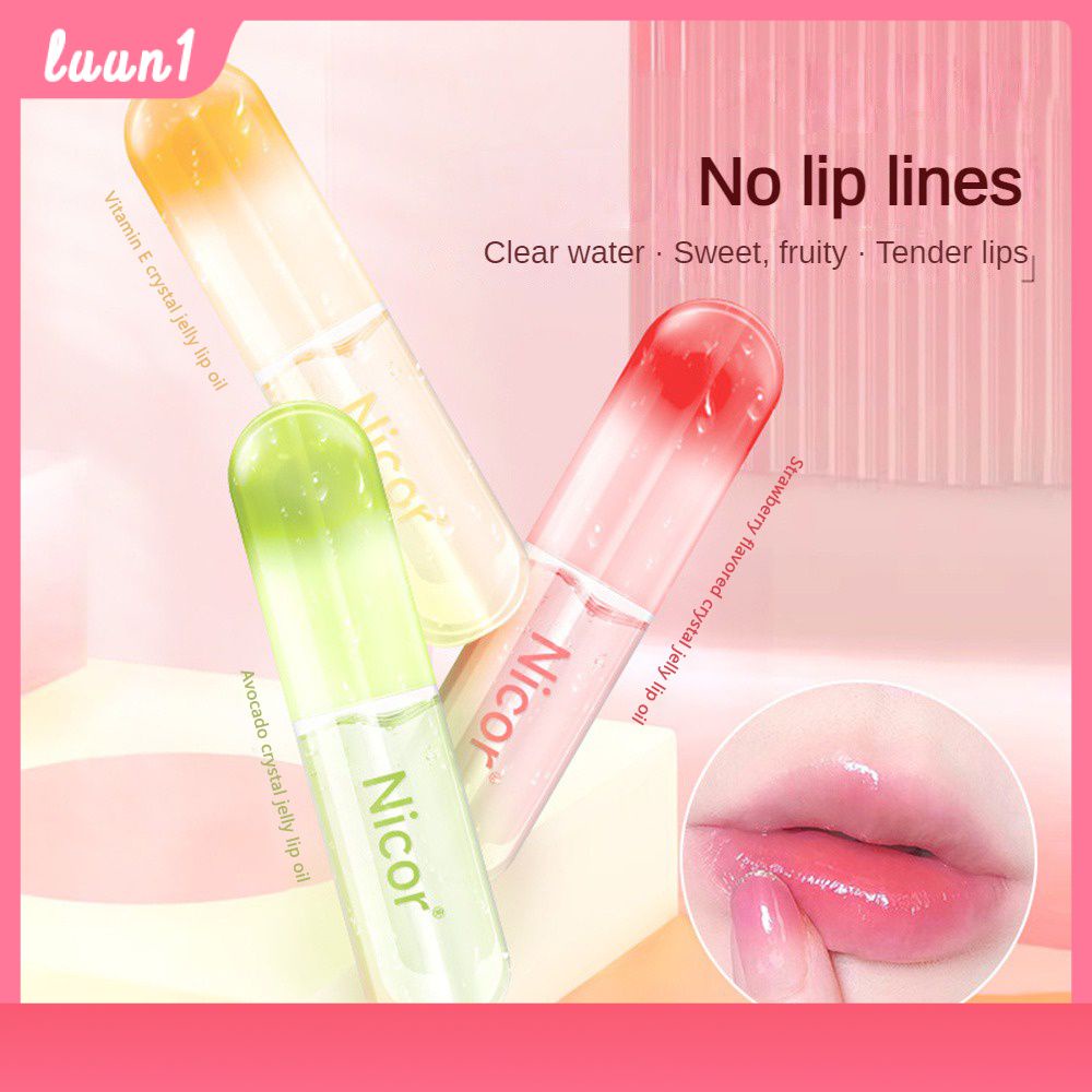 Nicor Lip Oil Fruit Vitamin E Crystal Jelly Lip Oil Set For Girls Schoolgirls Lip Gloss And Lip Oil cod