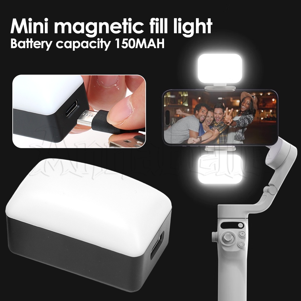 C05 โคมไฟเติมแสงแม่เหล็ก - ขาตั้งกล้องไม้เซลฟี่ ไฟเซลฟี่ - ไฟวิดีโอ LED แบบพกพา - เว็บแคม Vlog - Beauty Live Streaming - ไฟวงแหวนเซลฟี่ - ไฟถ่ายภาพขนาดเล็ก