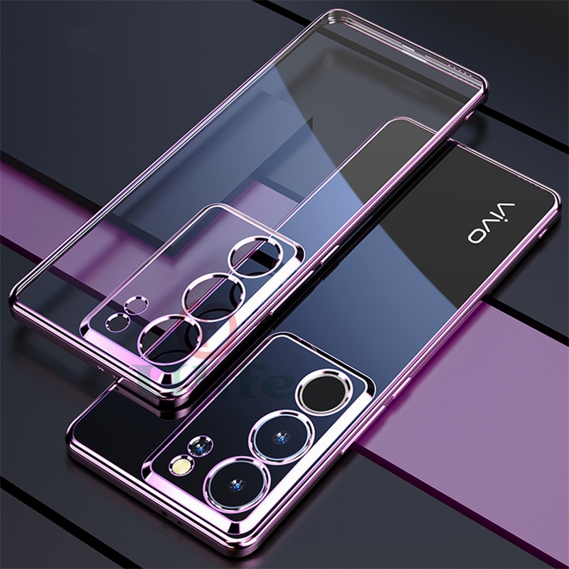 เคสโทรศัพท์มือถือ ชุบไฟฟ้า ประดับคริสตัล หรูหรา สําหรับ VIVO V29 V29E 5G Case VIVO V27 V27Pro V27E V25Pro V23E V23