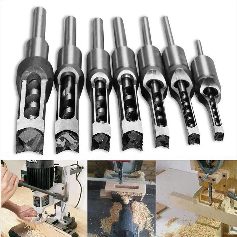 Hss ชุดดอกสว่านเจาะรู ทรงสี่เหลี่ยม สําหรับงานไม้ DIY