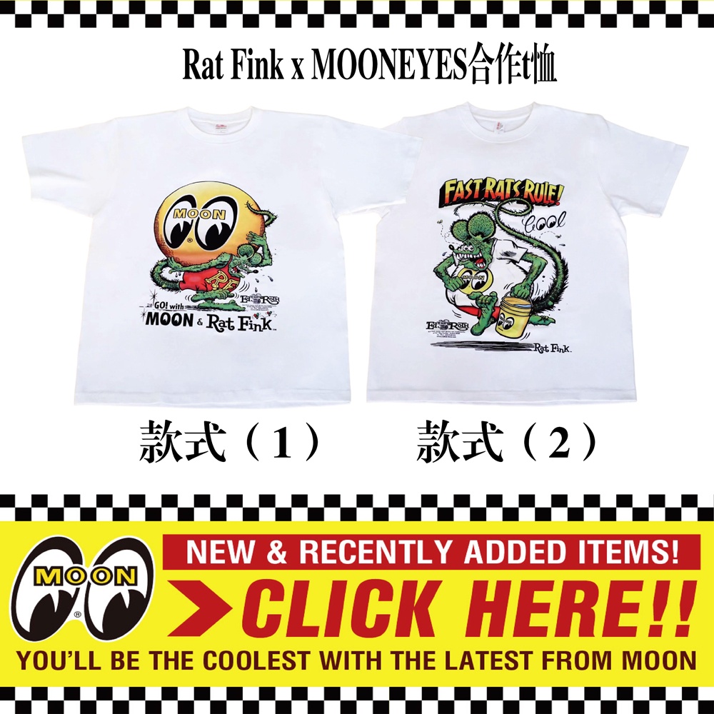 พร้อมส่ง เสื้อยืดคอกลม ผ้าฝ้ายแท้ พิมพ์ลายหนู Fink x MOONEYES สําหรับสเก็ตบอร์ด