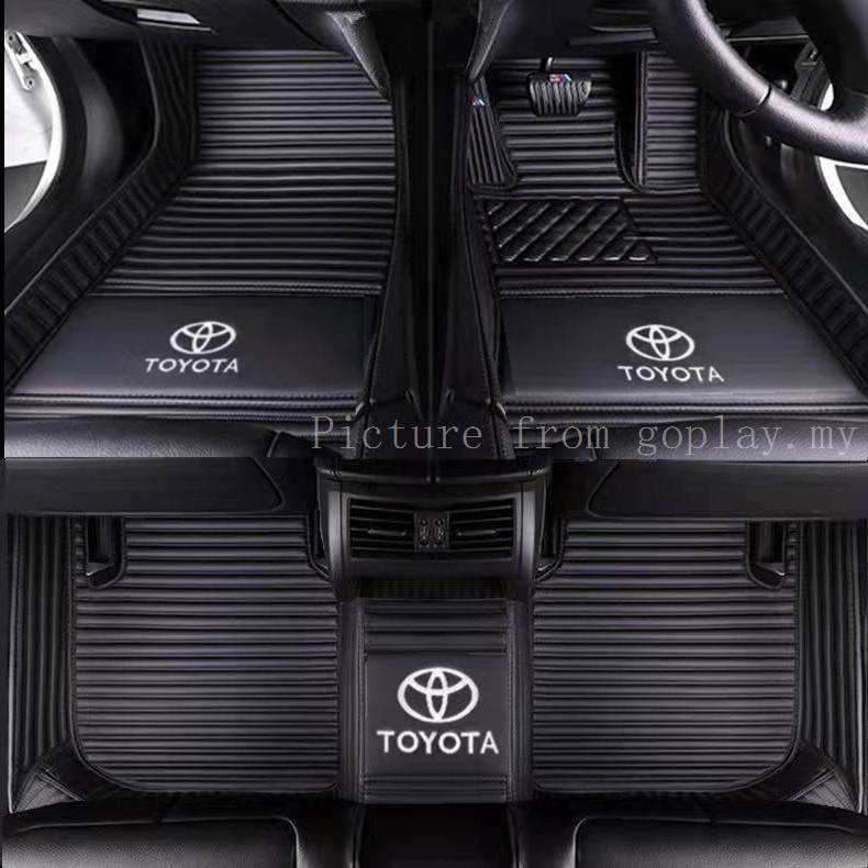Toyota CHR hybrid, Toyota 86, Toyota Prius / Prius C พรมปูพื้นรถ พรมหนัง กันน้ํา ขับมือขวา