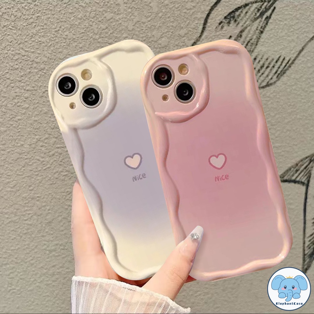 ส่งจากไทย แฟชั่นสีม่วงสีชมพูรักไล่ระดับสีคลุมรัก iPhone 15 11 13 12 14 Pro Max 7 8 14 Plus XR X XS Max กรณีกันกระแทก