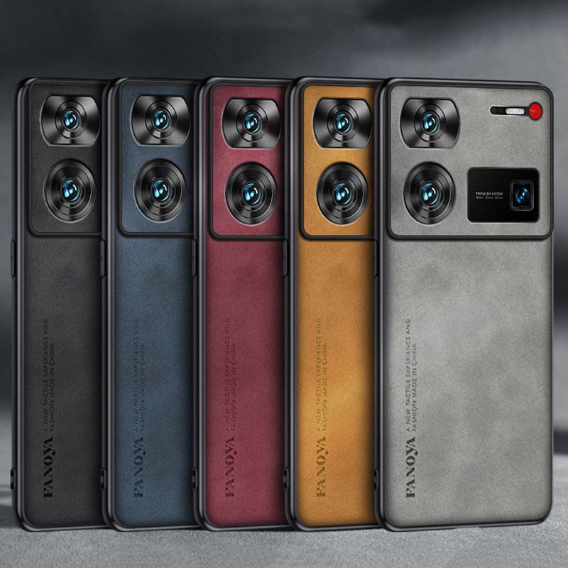 สําหรับ ZTE nubia Z60 Ultra Luxury ธุรกิจ Retro หนังยางนุ่ม TPU Case Cover