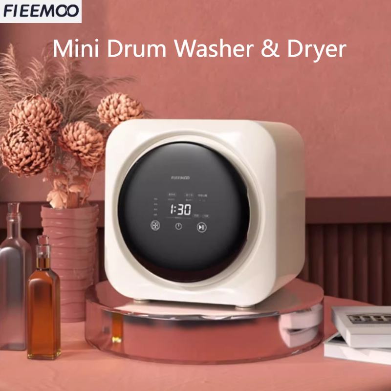Fieemoo เครื่องซักผ้ามินิ เครื่องซักชุดชั้นใน เครื่องซักผ้า ถุงเท้า ชุดชั้นใน ขนาดเล็ก อัตโนมัติ ติดผนัง เครื่องซักผ้า