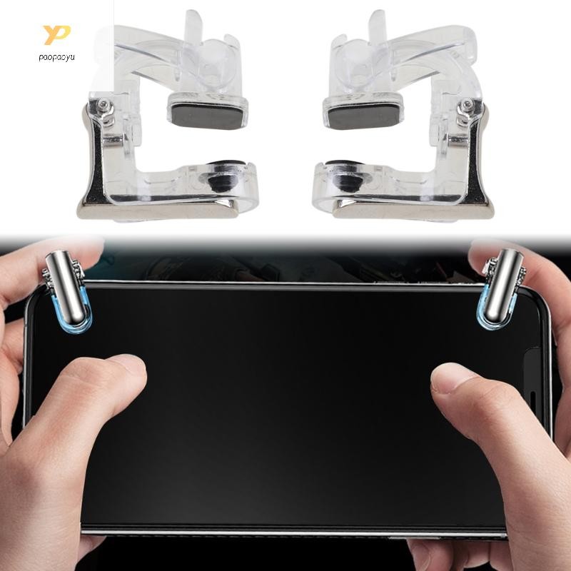 Ppy สําหรับตัวควบคุมเกมมือถือโทรศัพท์ Gamepad Trigger Aim Shooter ปุ่มจอยสติ๊กโลหะสําหรับ Android โทรศัพท์มือถือ