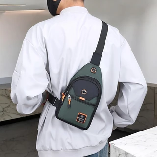 YXIN, สินค้าพร้อมส่ง กระเป๋าคาดอกผู้ชาย-รูปแบบหลายชั้น กระเป๋าสะพายหลังกันน้ำ กระเป๋าแฟชั่นทรงสุดเท่ห์ ราคาสุดประหยัด