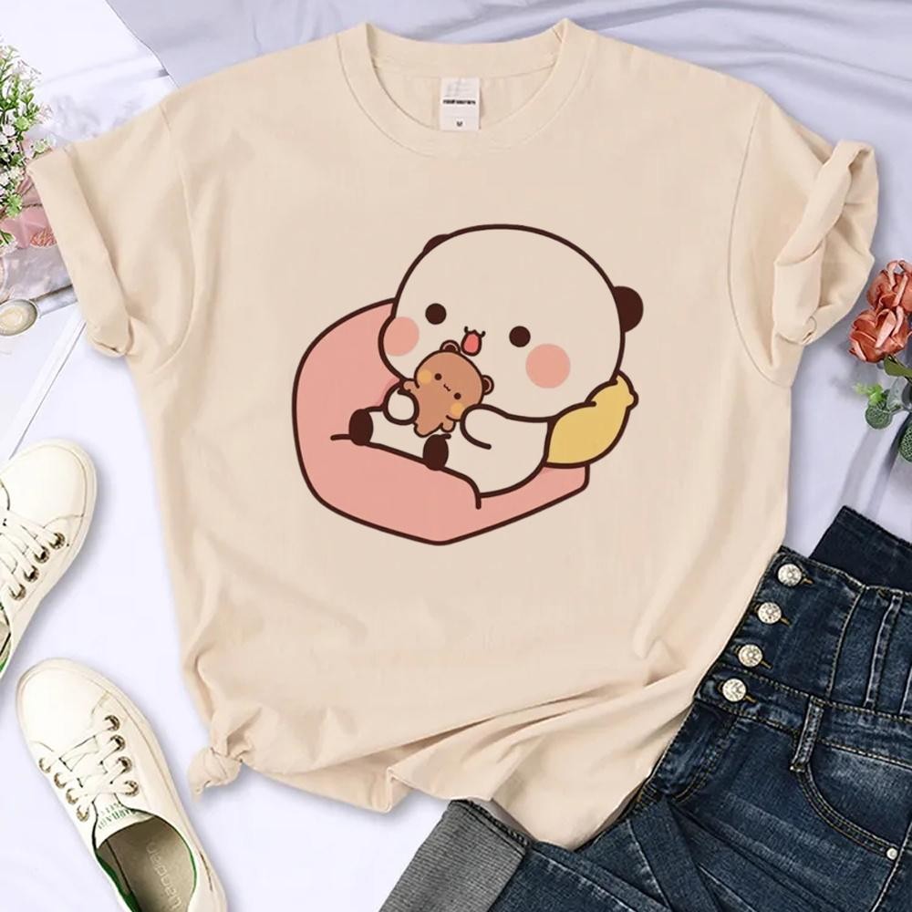 Bubu du เสื้อยืดผู้หญิง Y2K streetwear เสื้อยืดหญิง y2k เสื้อผ้าการ์ตูนญี่ปุ่น