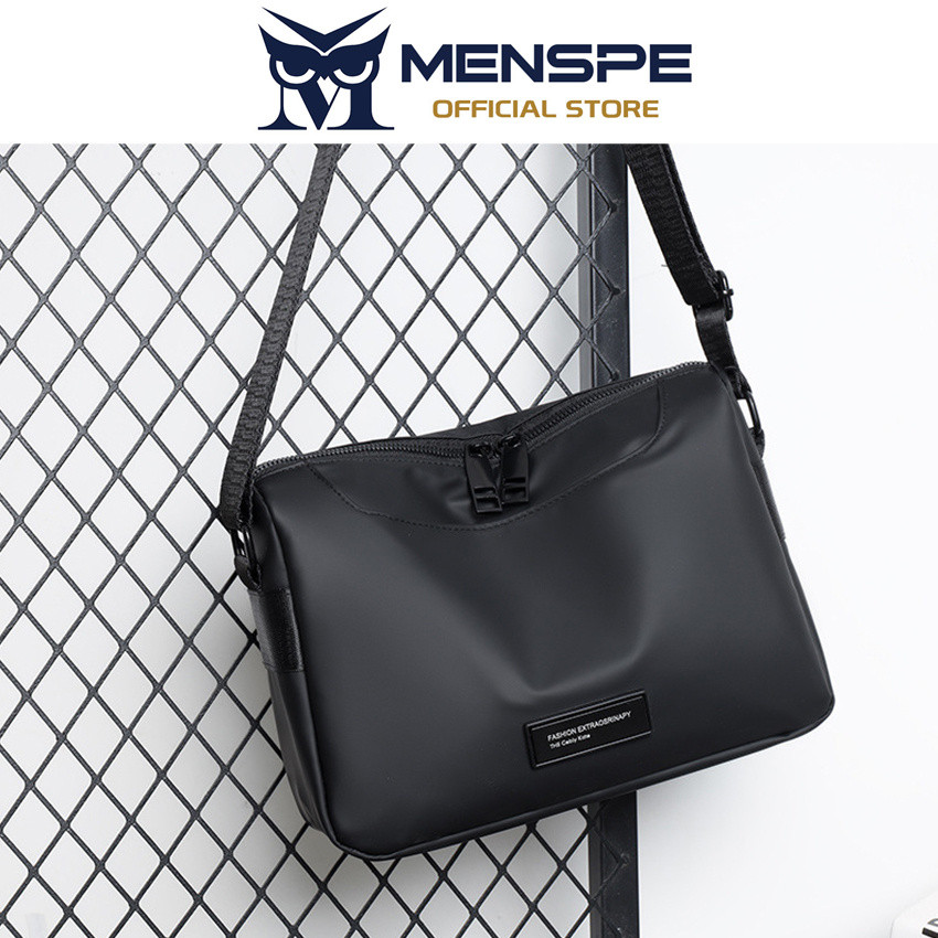 Menspe Mens กระเป๋าสะพาย Simple Cross Body กระเป๋า Casual น้ําหนักเบา Messenger กระเป๋าโทรศัพท์ขนาดใหญ่ความจุกันน้ํา Leisure Sport Street กระเป๋า