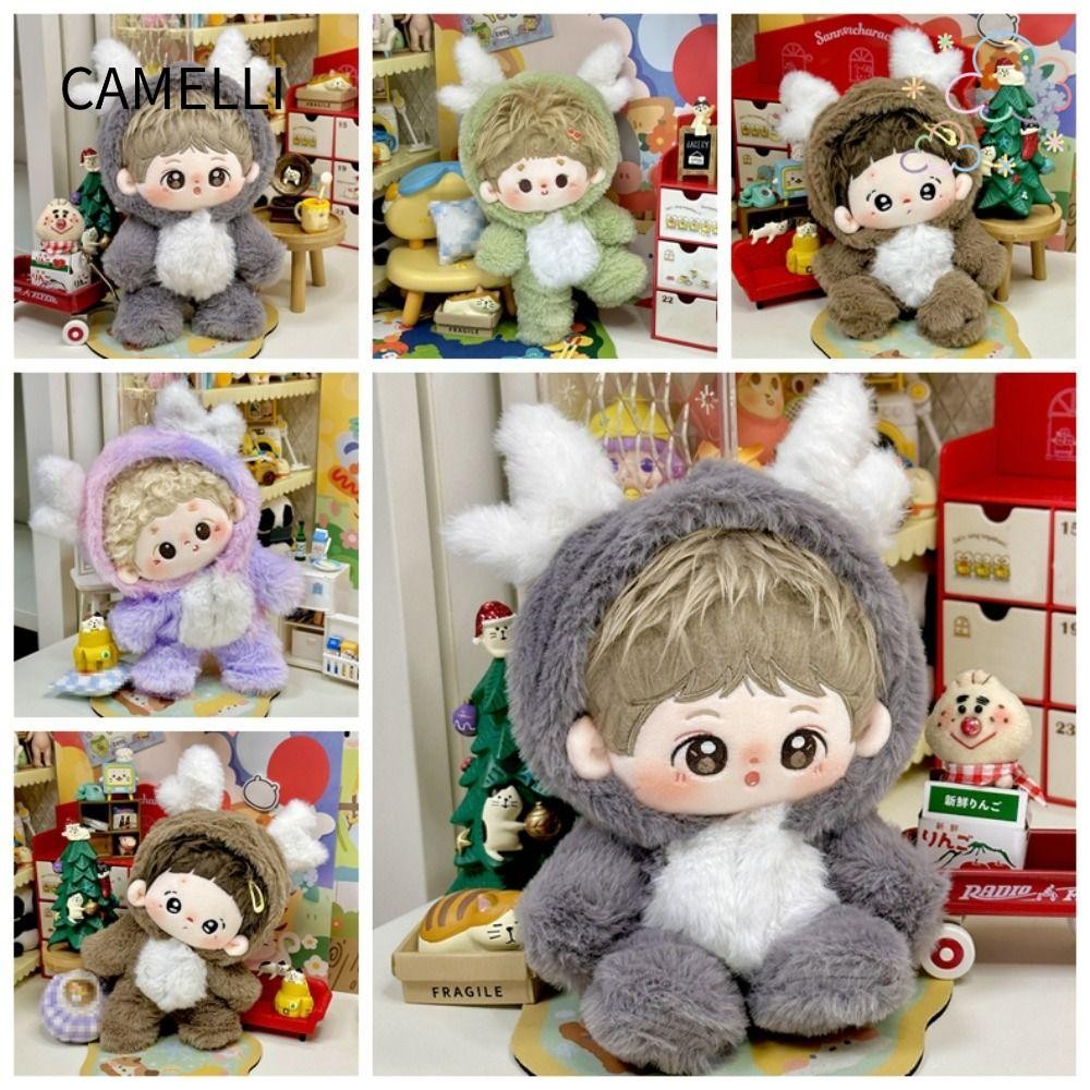 Camelli Idol Doll Dress, DIY Multicolor Cotton Doll Clothes, Fashion Cartoon Gift Mini Doll Overall 