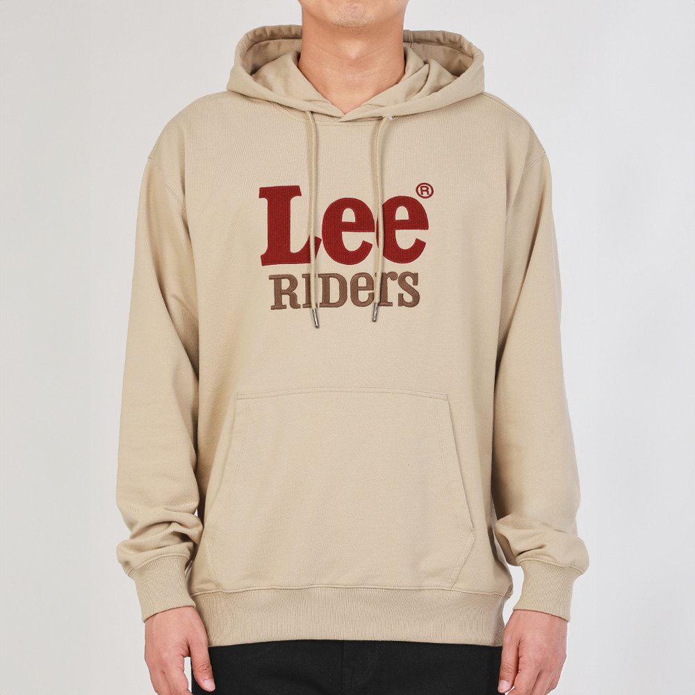 LEE เสื้อฮู้ดดี้แบบสวมผู้ชาย คอลเลคชั่น Lee Riders รุ่น LE F224MHODN30 สีเบจ