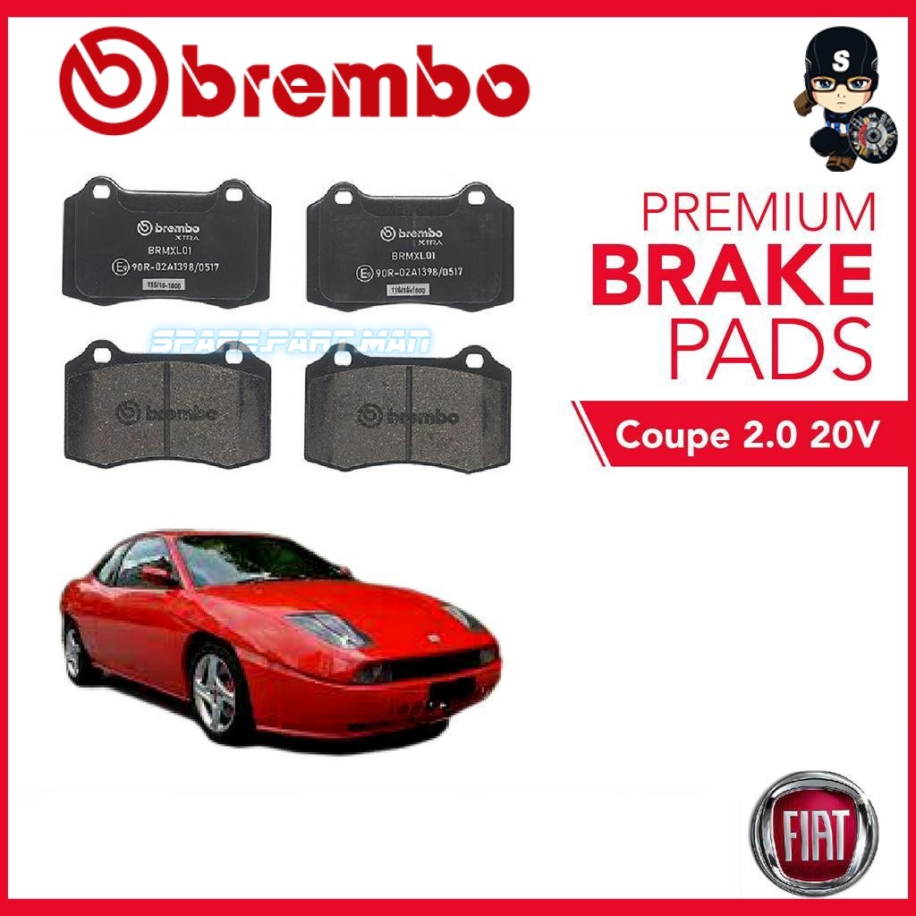 ผ้าเบรคหน้า BREMBO Xtra (1 ชุด) - Fiat Coupe 2.0 20V w/o sensor