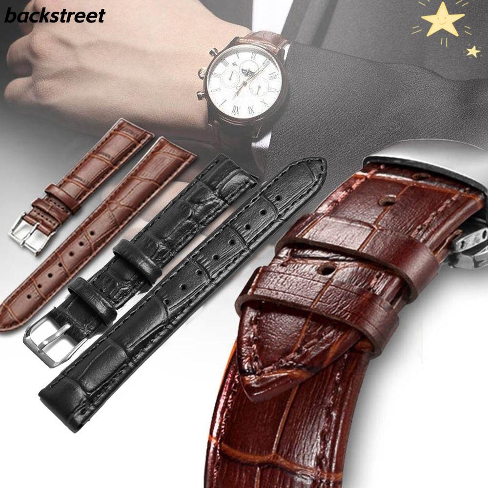 Backstage 16mm 20mm 22mm สายนาฬิกาแฟชั่นหนังแท้ Vintage Sports Belt