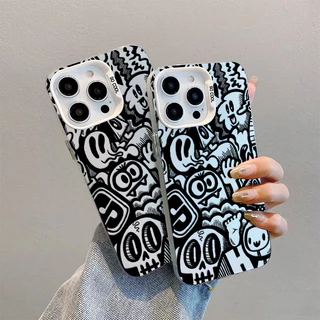 🔥GOOD🔥เคส IPhone 11 12 13 14 15 16 Pro MAX 14 15 Plus XR XSmax 7PLUS เปลือกป้องกันการตกของมอนสเตอร์กราฟฟิตี้สร้างสรรค์