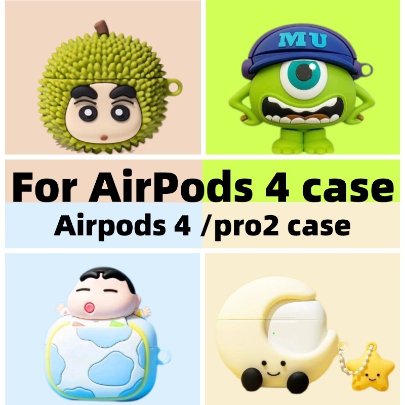สําหรับ AirPods 4 กรณี/AirPods pro/Pro2 กรณี 1/2/3 การ์ตูนสําหรับ AirPods Pro2/4 สําหรับ inPods 12/Gen 2 /3gen กรณี tpu ซิลิโคนอ่อนนุ่ม drop กันกระแทกหูฟังกรณี
