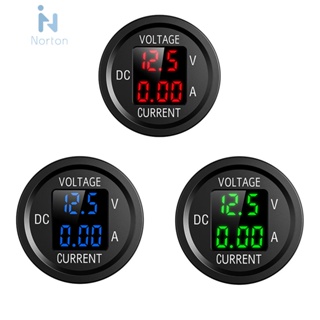 โวลต์มิเตอร์แอมมิเตอร์ดิจิทัล D6 สําหรับรถยนต์ รถบรรทุก 12-24V [Norton.th]